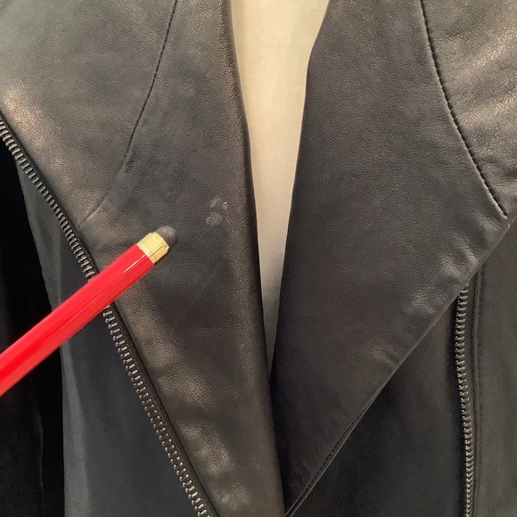 Vince Black Leather Jacket Size Small - Picture 14 of 16